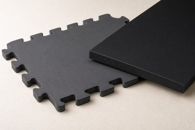 Loseta puzzle de suelo de espuma EVA antracita con corte de poro cerrado