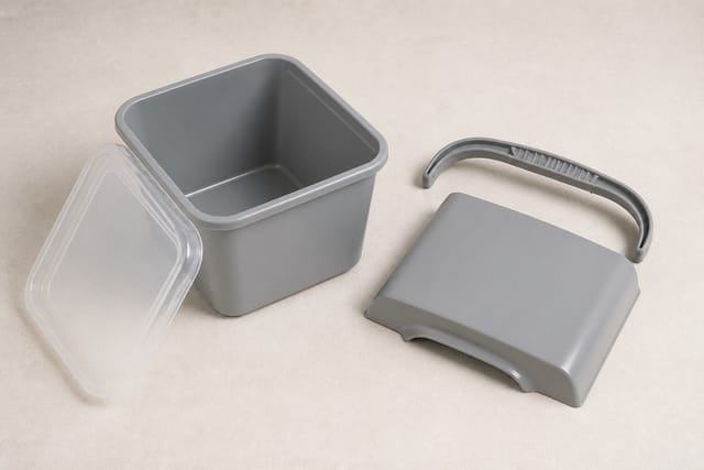 Cable zip ties, appliance gears, door latch bushings, caster wheels, power tool housings, backpack buckles, drawer rollers