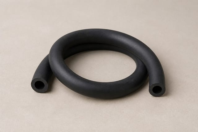 Rollo de tubo de caucho negro vulcanizado