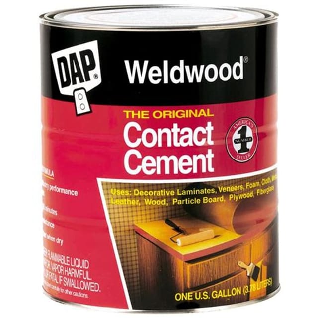 DAP Weldwood Original Contact Cement lata con etiqueta roja