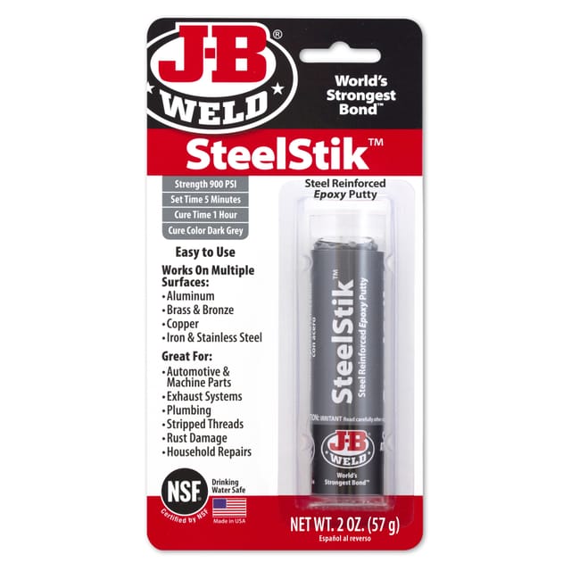 J-B Weld SteelStik barra de masilla epoxi reforzada con acero