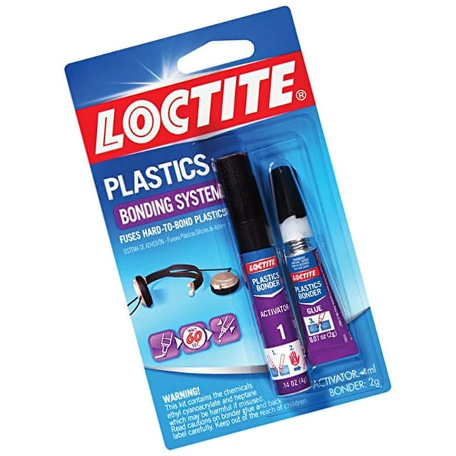 Loctite Plastics Bonding System con rotulador imprimador activador y pegamento instantáneo