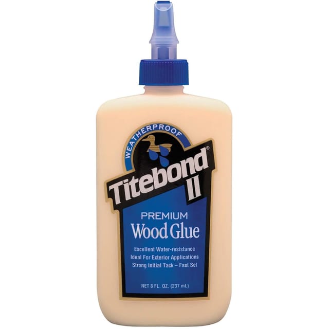 Bouteille de colle à bois Titebond II Premium étiquette bleue