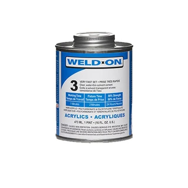 Weld-On 3 Very Fast Curing Water-Thin Solvent Cement lata metálica
